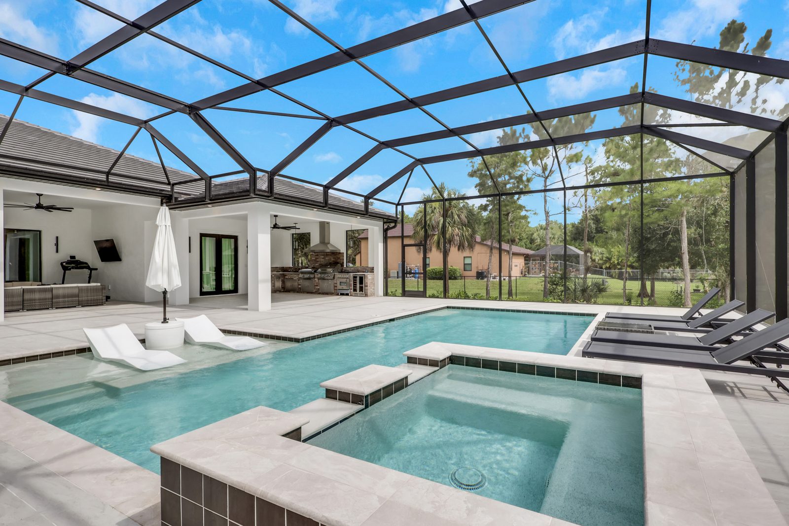 Pool deck and screened enclosure — 634 19th St SW