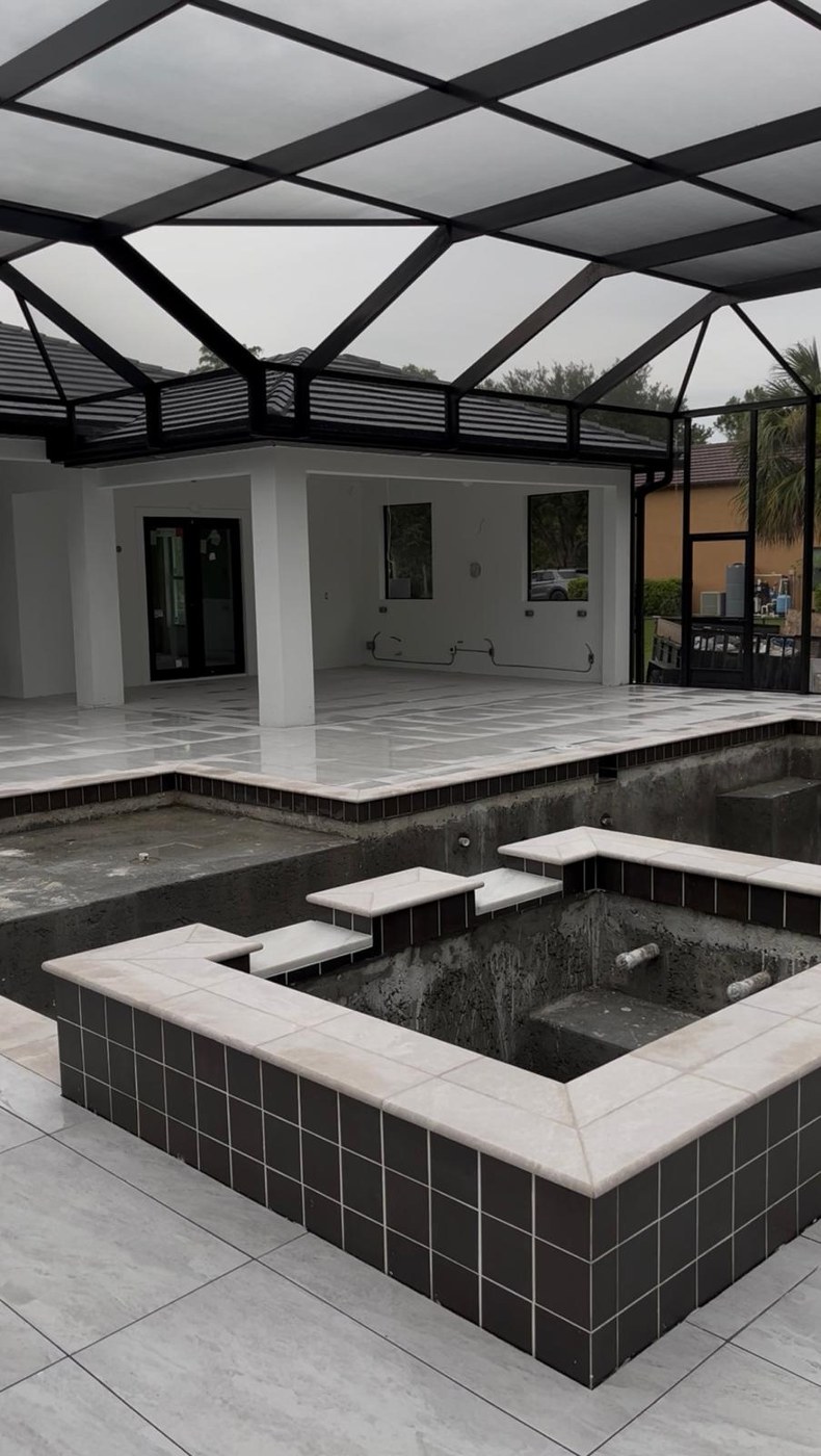 Pool and spa under construction — 634 19th St SW