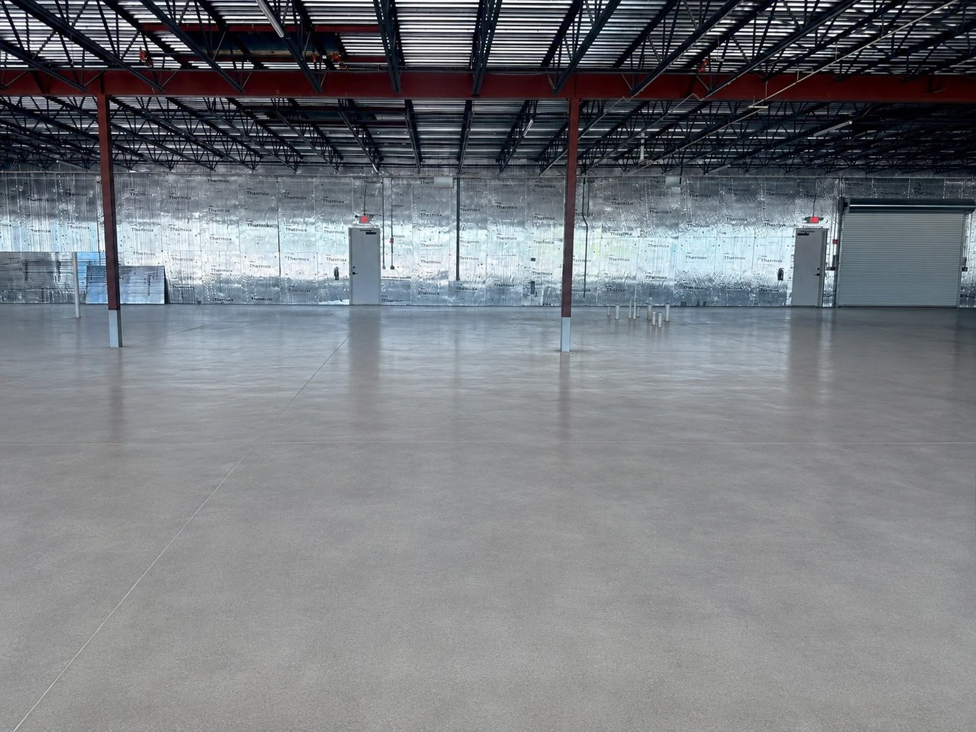 Polished concrete floor with sealer in a Southwest Florida commercial building