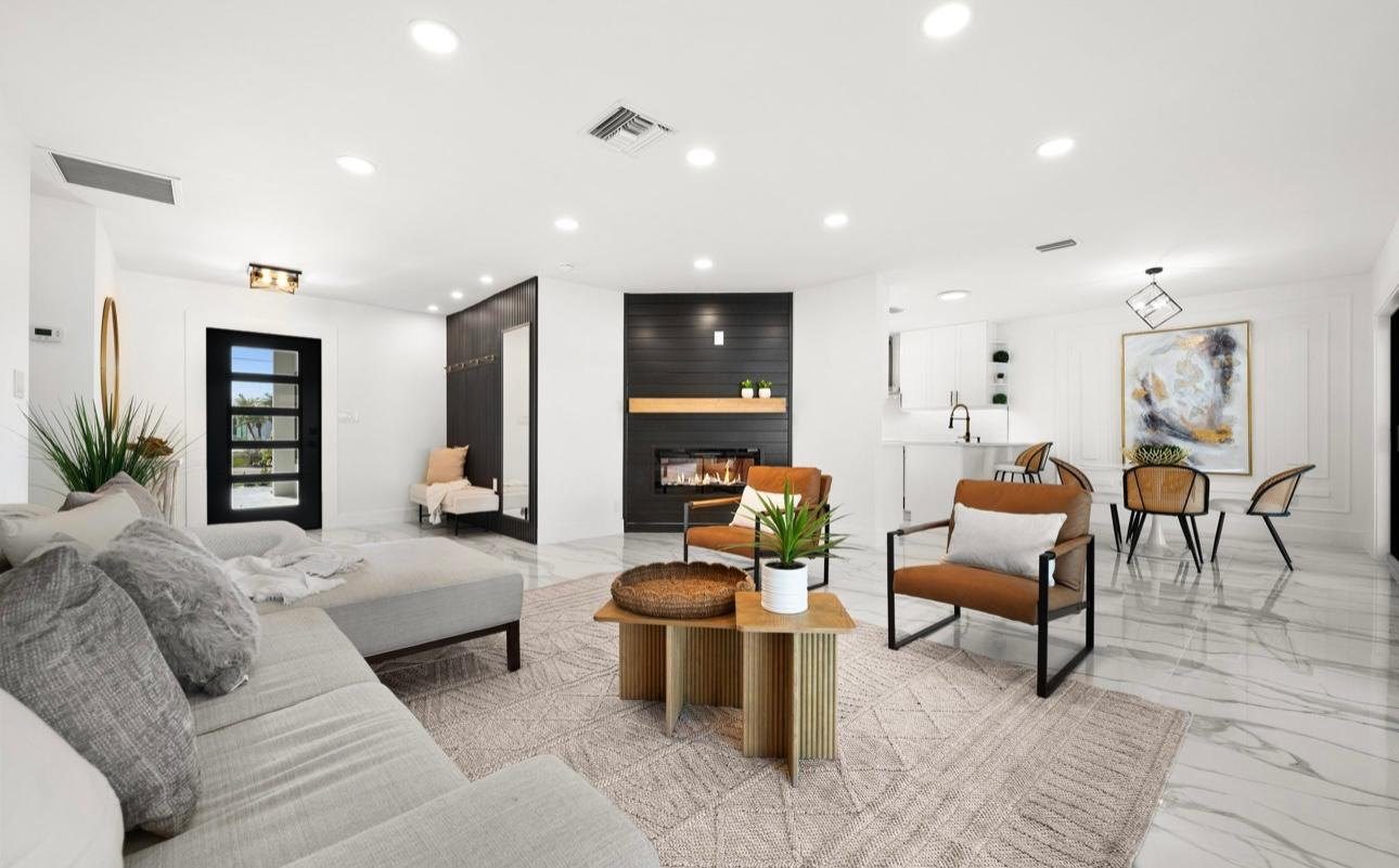 Great room after