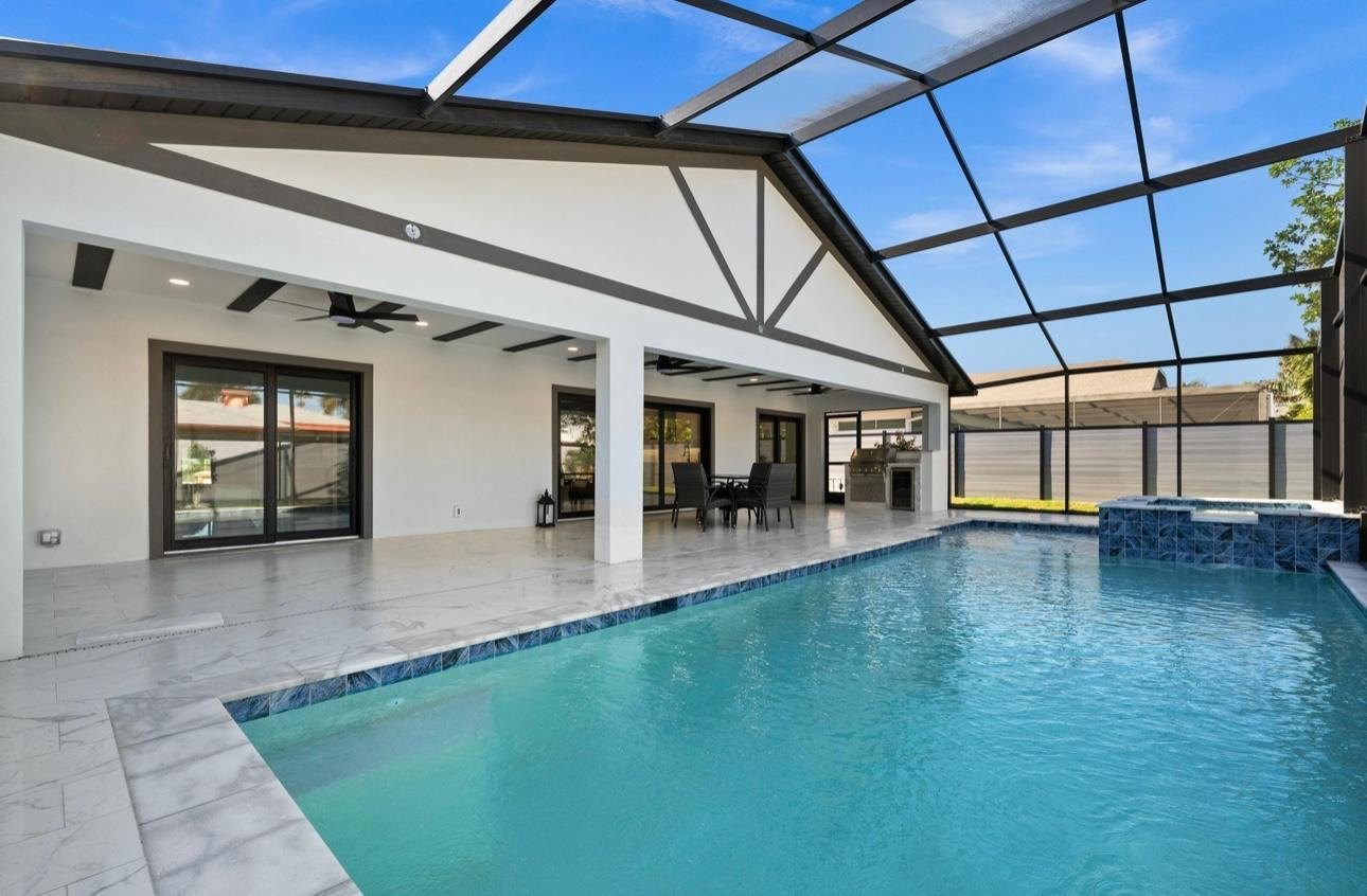 Pool and lanai after